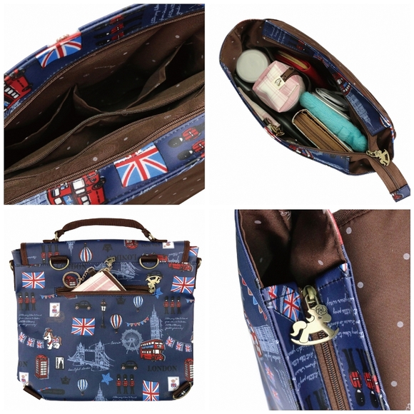 Waterproof Convertibe Handbag Backpack Crossbody Multifunctional Triple Use Bag - Picture 2 of 15